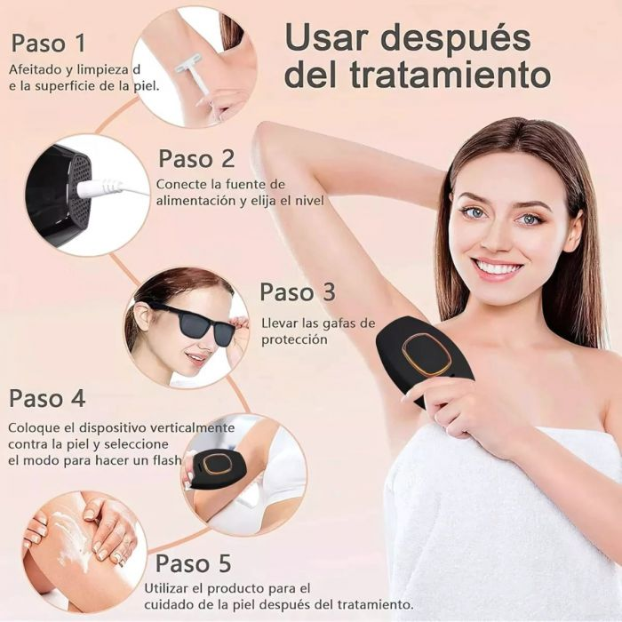Depiladora Laser Definitiva IPL pro Adios al Vello en 8 semanas